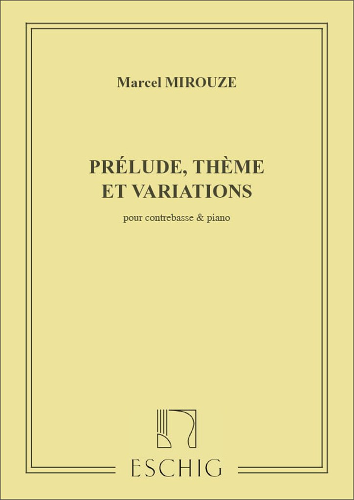 Prelude Theme Et Variations Contrebasse